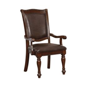 Alpena Traditional Arm Chairs, Set of 2, Cherry Brown