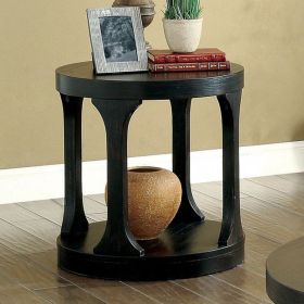Carrie Transitional End Table, Antique Black