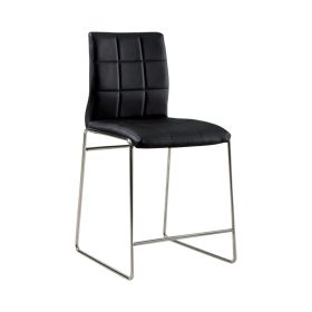 Kona II Contemporary Counter Height Chair, Black Finish, Set Of two