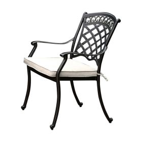 CHARISSA Transitional Arm Chair, Pack Of Two, Antique Black