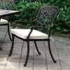 CHARISSA Transitional Arm Chair, Pack Of Two, Antique Black