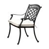 CHARISSA Transitional Arm Chair, Pack Of Two, Antique Black