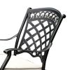CHARISSA Transitional Arm Chair, Pack Of Two, Antique Black