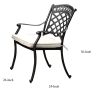 CHARISSA Transitional Arm Chair, Pack Of Two, Antique Black