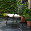 CHARISSA Transitional Arm Chair, Pack Of Two, Antique Black