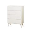 Mid Century Modern Style Wooden Chest, White