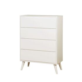 Mid Century Modern Style Wooden Chest, White