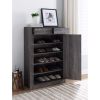 Shoe Cabinet With Spacious Storages, Gray