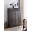 Shoe Cabinet With Spacious Storages, Gray