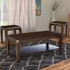 Docila 3Pc Pack Coffee/End Table Set, Walnut