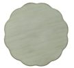 Fordon Wooden End Table, Scalloped Round Top, French Antique White Finish
