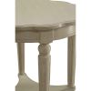 Fordon Round End Table, Scalloped Top, Antique White
