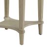 Fordon Round End Table, Scalloped Top, Antique White