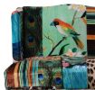 Vesta Bird Collage Print Settee, Multicolor