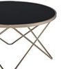 Alluring Coffee Table, Black Glass & Gold