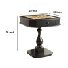Wooden Chess Game TableWith One Drawer, Black