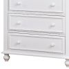 Wooden 5 Drawers Chest, White