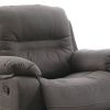 Leatherette Rocker Recliner In Gray