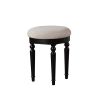 Commodious Vanity Set Featuring Stool And Mirror Black