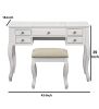 Cherub Vanity Set Featuring Stool And Mirror White