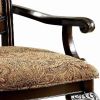 Classic Style Transitional Arm Chair, Cherry Brown