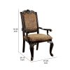 Classic Style Transitional Arm Chair, Cherry Brown