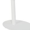 Modern Metal Outdoor Side Table With Oval Top and Base, White