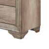 Natural Tone Wooden Chest With 5 Drawers In Brown