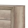 Natural Tone Wooden Chest With 5 Drawers In Brown