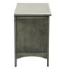 2 Drawers Wooden Night Stand with Flared Legs Gray