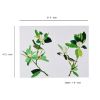 Magnolia Blooms Wall Art On Wooden Base, Multicolor, Set of 2
