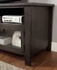 72" Wooden TV Stand With 2 Cabinets and 2 Open Shelves In Brown