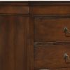 5 Drawer Wooden Chest with Metal Hardware, Cherry Brown