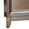 Contemporary Solid Wood Night Stand With Drawers, Silver