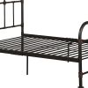 Industrial Pipe Detailed Metal Full Size Bed, Sandy Gray
