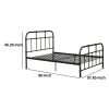 Industrial Pipe Detailed Metal Full Size Bed, Sandy Gray