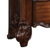 Traditional Style Wooden Nightstand with Two Drawers, Cherry Brown