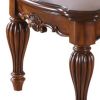 Vintage Rectangular Wooden Coffee Table with Fluted Legs, Cherry Brown