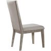 Transitional Style Wooden Side Chair with Fabric Upholstery, Set of 2, Gray Oak