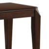 Wooden End table with Beveled Tapered Legs, Walnut Brown