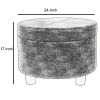 Faux Leather Upholstered Wooden Ottoman with Lift Off Lid Storage, Brown