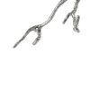 Decorative Wall Hook Branch Shaped with Birds Apogee, Silver and Gold
