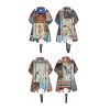 Exotic Bird Print Wall Decor with Metal Hooks, Set of 4, Multicolor