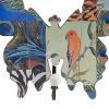 Butterfly Wall Decor with Exotic Animal Print, Set of 4, Multicolor
