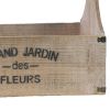 Wooden Toolbox Flower Planter with Handle, Set of 3, Brown
