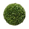 Faux Boxwood Plastic Topiary Ball for Decoration, Green