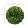 Faux Boxwood Plastic Topiary Ball for Decoration, Green