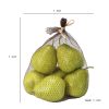 Decorative 6 Piece Artificial Pear in Plastic Net Bag, Green