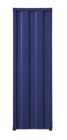 Industrial Style Metal Wardrobe with Recessed Door Front, Blue