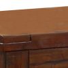 Square Shaped End Table with Open Bottom Shelf, Dark Cherry